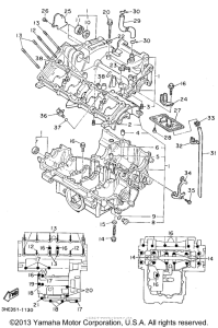 FZR600RG Картер двигателя