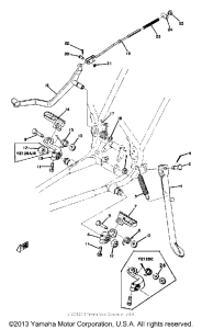 YZ125B Stand - footrest - brake pedal