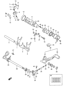 GSX750 Переключение передач
