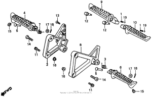 VFR750F Подножки