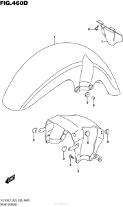 VL1500T Front Fender (Vl1500Btl7 E28)