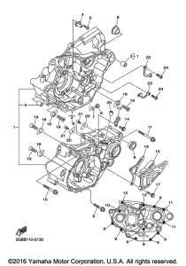 WR250F Картер двигателя