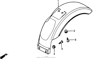 Z50R Rear fender 86-87