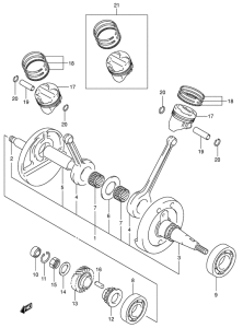 VL125 Вал коленчатый