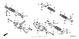 VT750DCA A Подножки