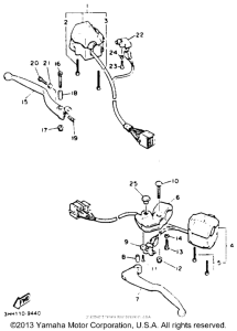 FZR600RDC Рулевые переключатели