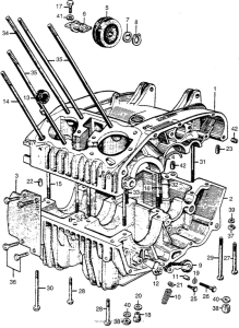 CL72 Upper & lower crankcase