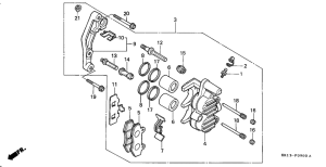 XR250R Передний суппорт