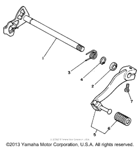 WR200RD Вал переключения