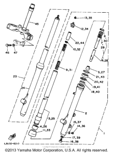YZ80A Передняя вилка