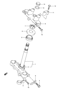 DR-Z125 Траверса нижняя
