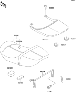 ZR550 Seat(-jkazrfb1ma004498)