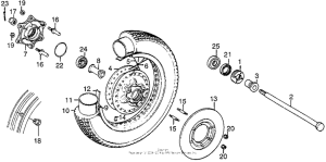 GL1000 Rear wheel + disc