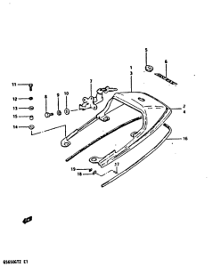GS650 Обтекатель сидения