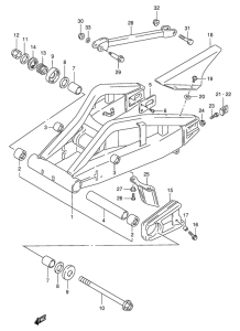 GSX-R1100 Маятник задний