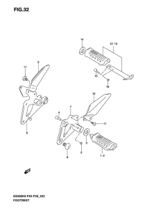 GS500 Подножки