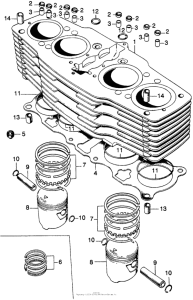 CB750 Cylinder + piston