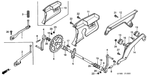 PK50S Pedal / kick starter arm