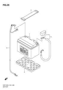 GSF1250 (ABS) Аккумулятор
