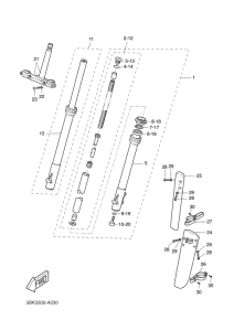 DT50RSM Передняя вилка