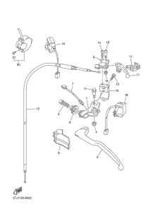 WR250FR Handle switch. lever