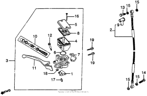 CB450S Front brake master + cylinder i