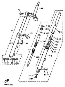 XJ600 Передняя вилка