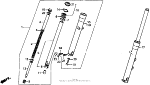 VT1100C2 Передняя вилка