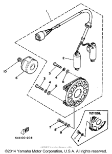YZ125K Генератор