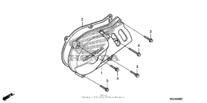 CRF100F Крышка картера левая