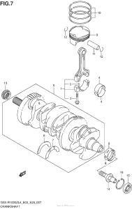 GSX-R1000Z Коленвал