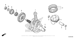  Коленчатый вал и поршни