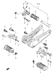 GSX400 Подножки