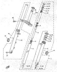 TZR50 Передняя вилка