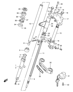 GS125 Вилка передней оси