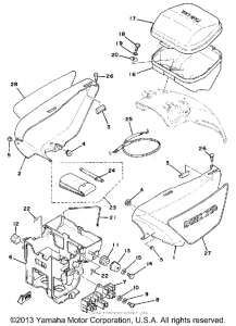 XS750F Side cover - battery box