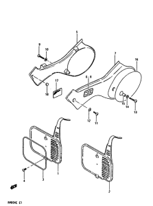 RM80 Обтекатель задний