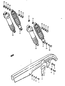 GS1000 Chain case - shock absorber