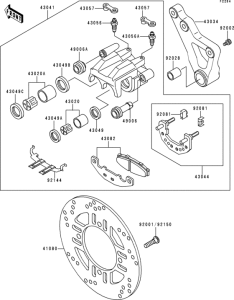 ZR750 Задний суппорт