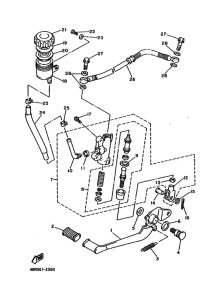 XJ600S XJ600SG Задний тормозной цилиндр