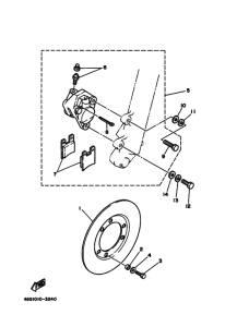 TY250Z Передний суппорт