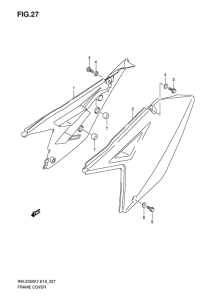 RM-Z250 Обтекатель задний