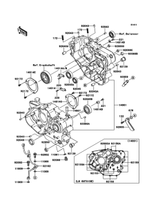 KL650 Картер двигателя
