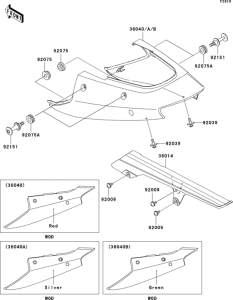 ZX1200 Боковые обтекатели