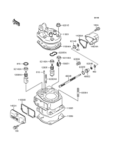 KX125 Цилиндр и головка цилиндров