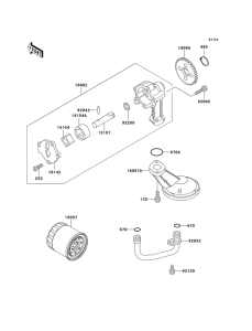 EX500 Насос масляный  / фильтр масляный