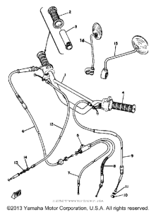 DT80 Steering handle - cable