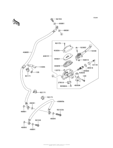 KLE650 Главный тормозной цилиндр
