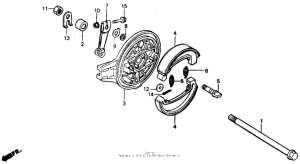 VTR250 Задний тормоз