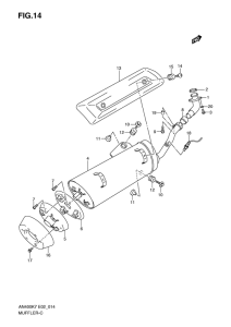 AN400 (ABS) Muffler comp